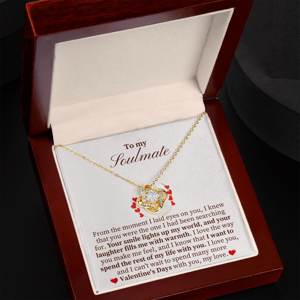 To My Soulmate - Love Knot Necklace