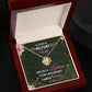 To My Military Wife - Love Knot Necklace