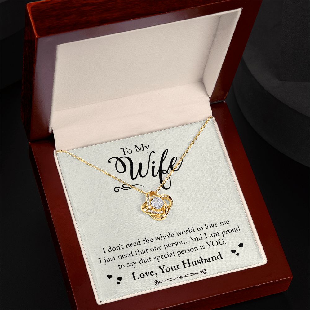 To My WIfe - Love Knot Necklace