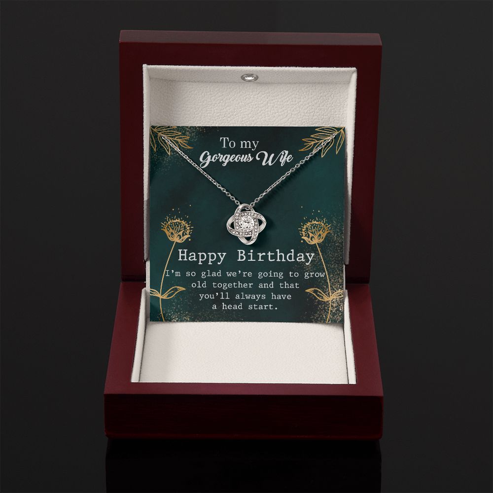 To My Gorgeous Wife - Love Knot Necklace