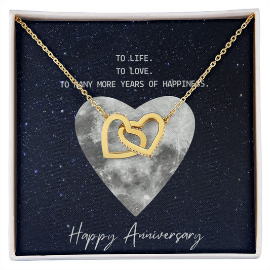 Happy Anniversary -  Interlocking Hearts Necklace