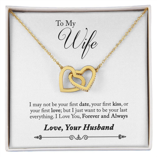To My Wife - Interlocking Hearts Necklace