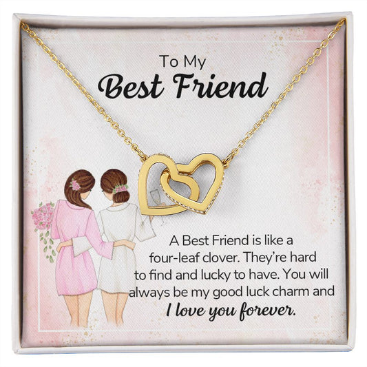 To My Best Friend - Interlocking Hearts Necklace