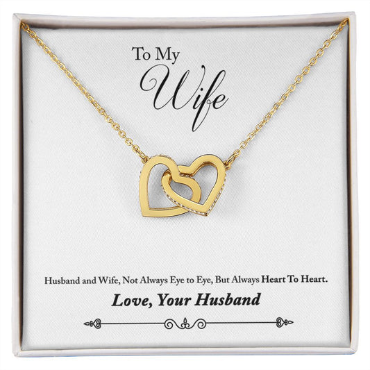 To My Wife - Interlocking Hearts Necklace