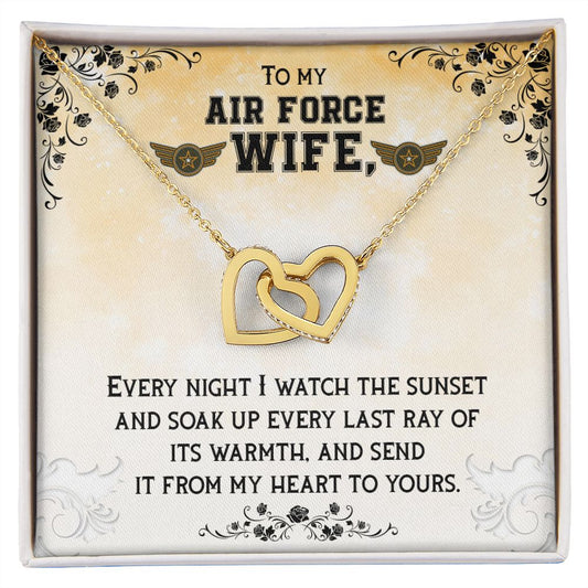 To My Wife - Interlocking Hearts Necklace