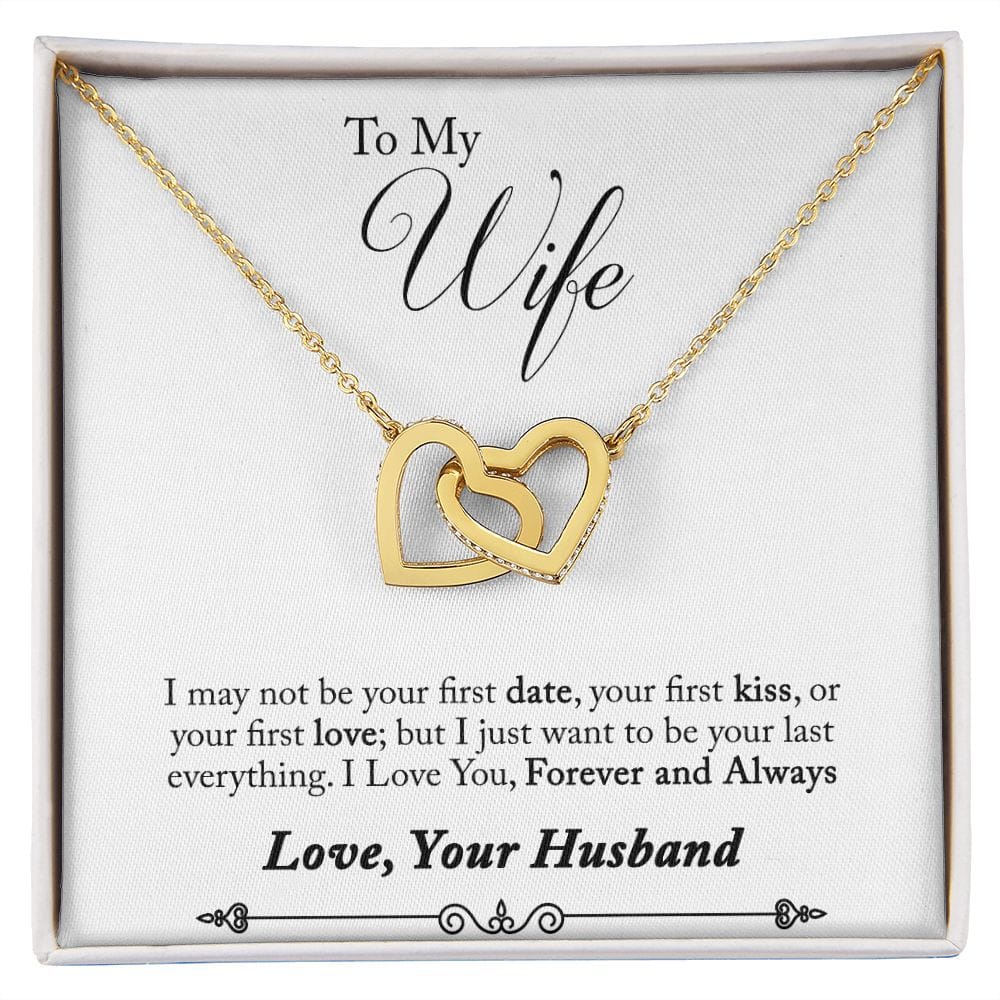 To My Wife -  Interlocking Hearts Necklace