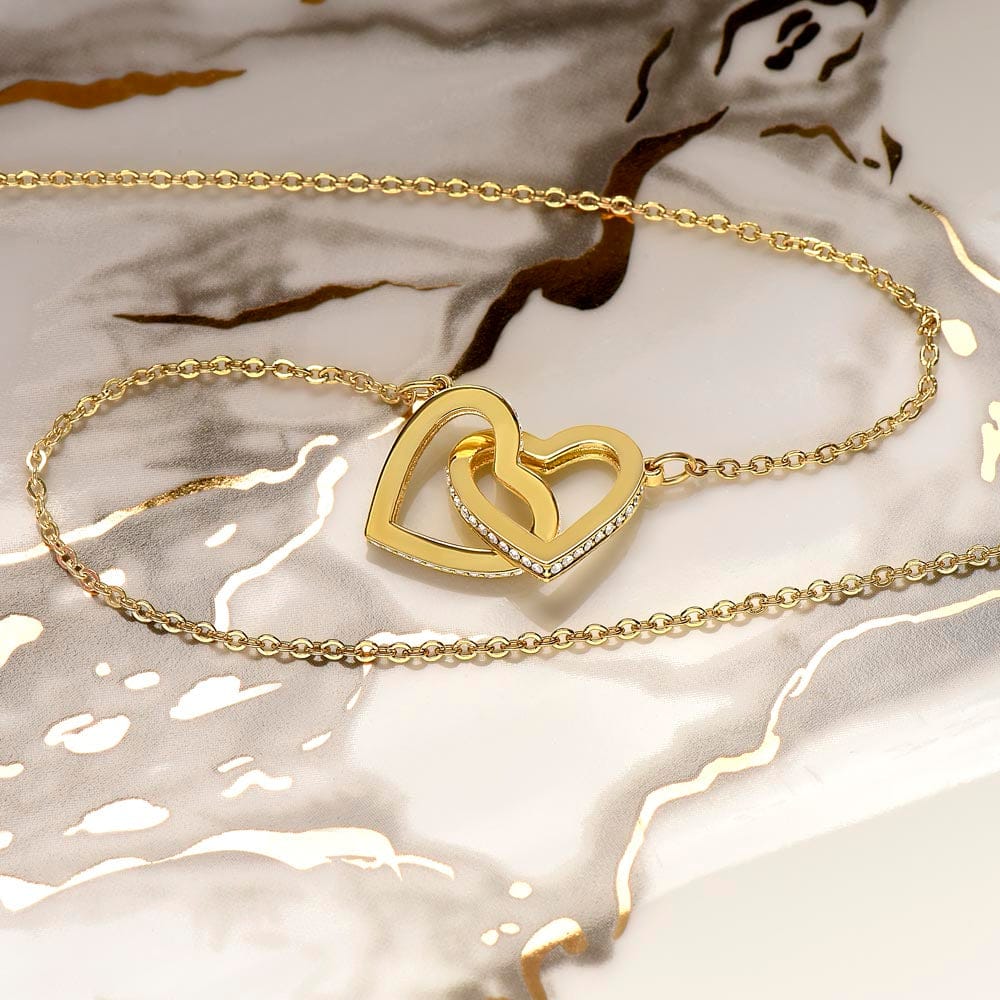 To My Wife -  Interlocking Hearts Necklace