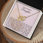 To My Wonderful Daughter - Interlocking Hearts Necklace