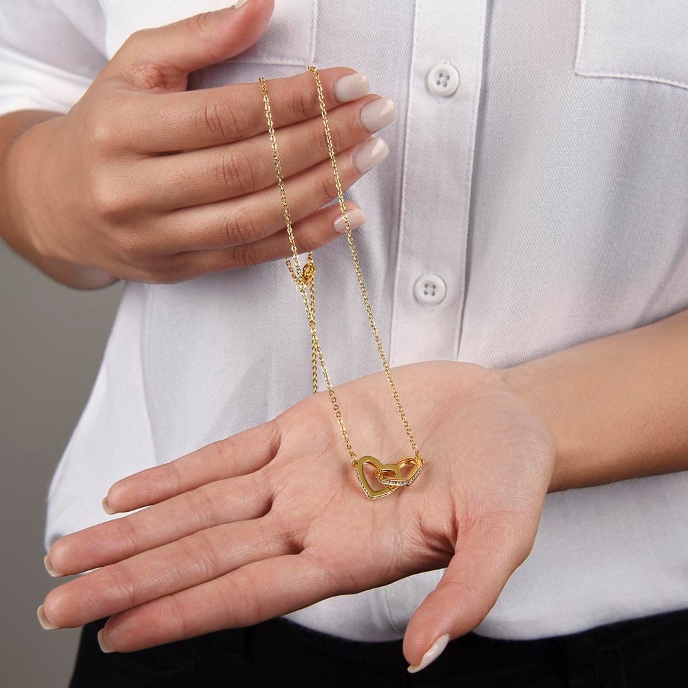 To My Beautiful Wife - Interlocking Hearts Necklace