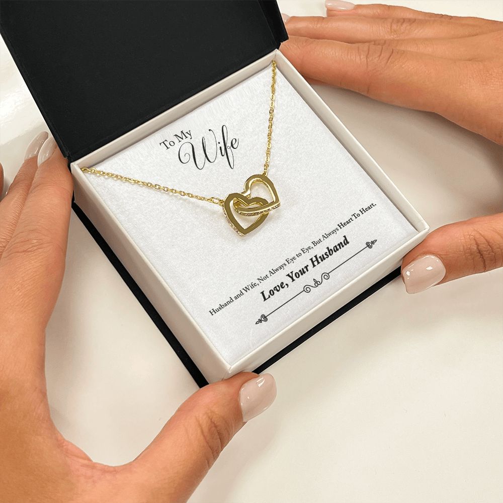 To My Wife - Interlocking Hearts Necklace