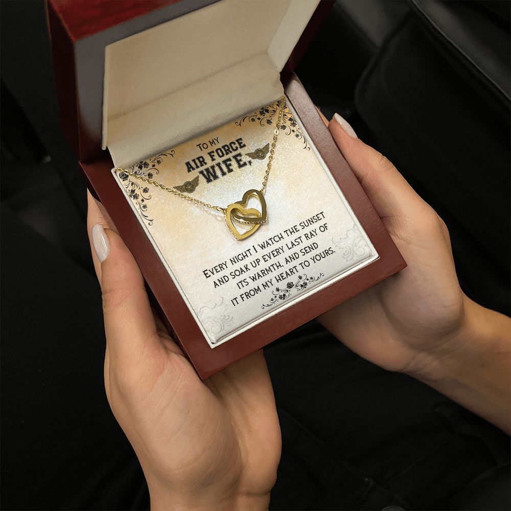To My Wife - Interlocking Hearts Necklace