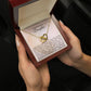 To My Wonderful Daughter - Interlocking Hearts Necklace