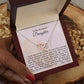 To My Wonderful Daughter - Interlocking Hearts Necklace