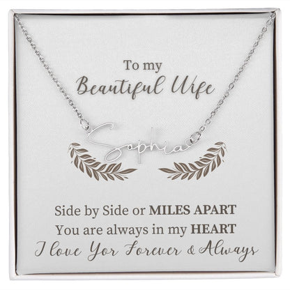 To My Beautiful Wife - Signature Style Name Necklace