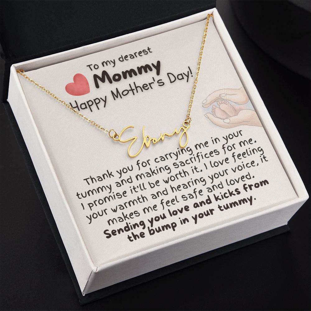 To My Dearest Mommy from Bump - Signature Style Name Necklace