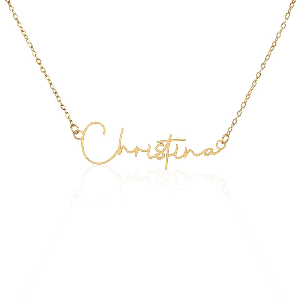 To My Beautiful Wife - Signature Style Name Necklace