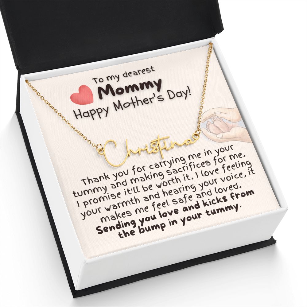 To My Dearest Mommy from Bump - Signature Style Name Necklace