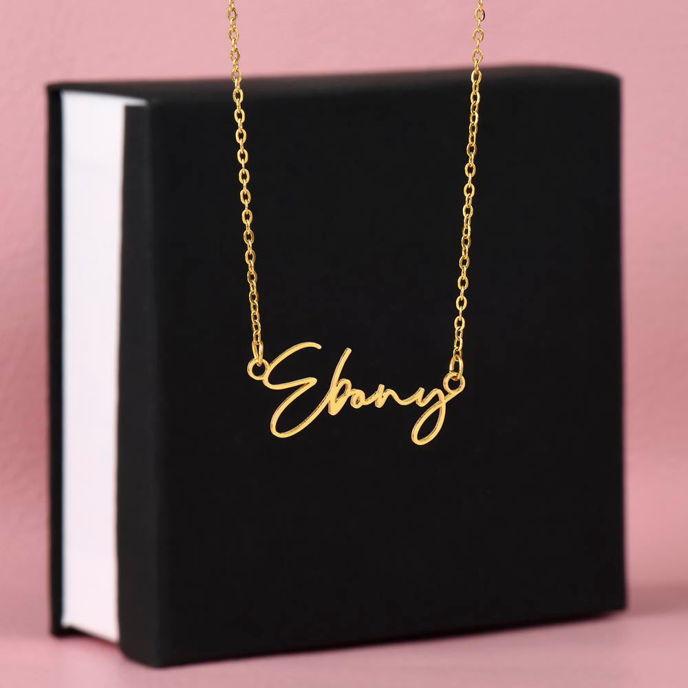 To My Beautiful Wife - Signature Style Name Necklace