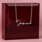 To My Beautiful Wife - Signature Style Name Necklace