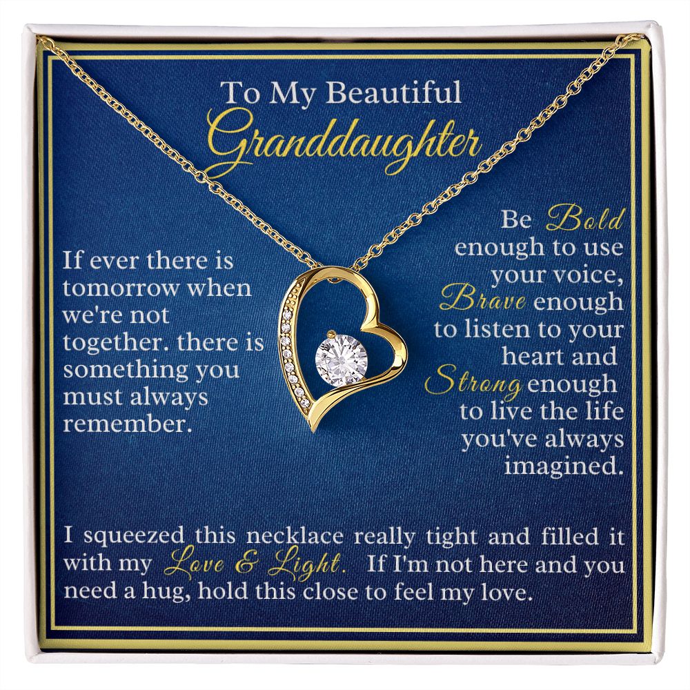 To My Beautiful Granddaughter - Forever Love Necklace