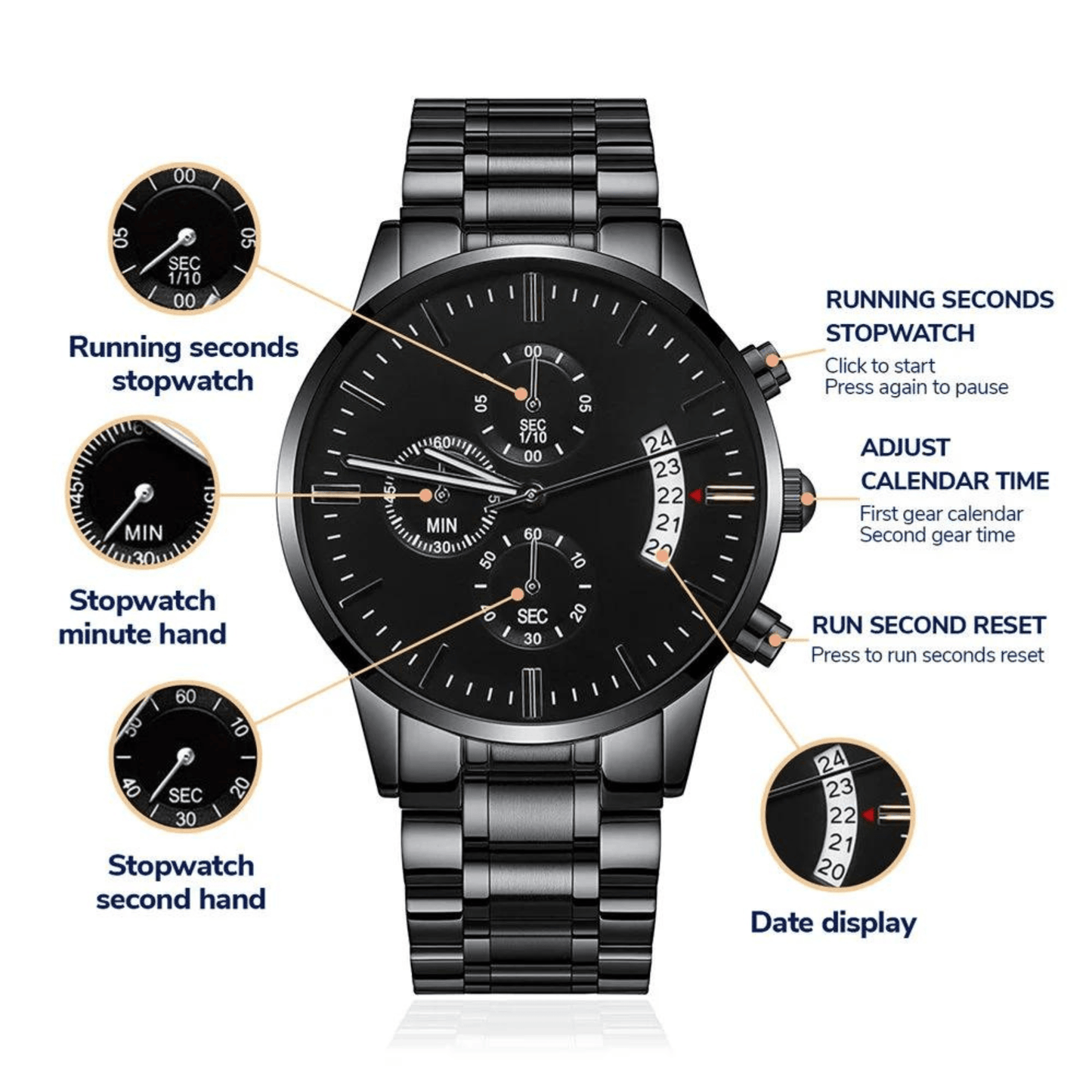 Police Retirement  - Black Watch With Card